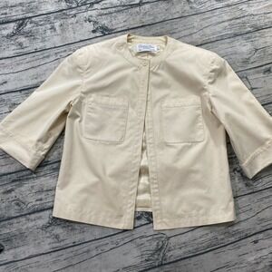 Christian Dior‎ Sportswear Vtg 80s 90s Shrug Short Sleeve One Button Jacket